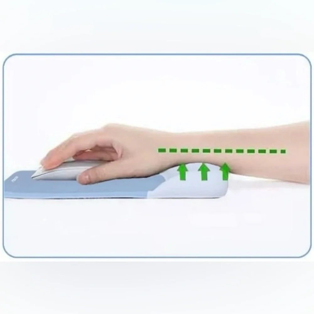 NWOT Mosiso Ergonomic Mouse Pad w/ Wrist Rest Memory Foam Mouse Mat Blue
